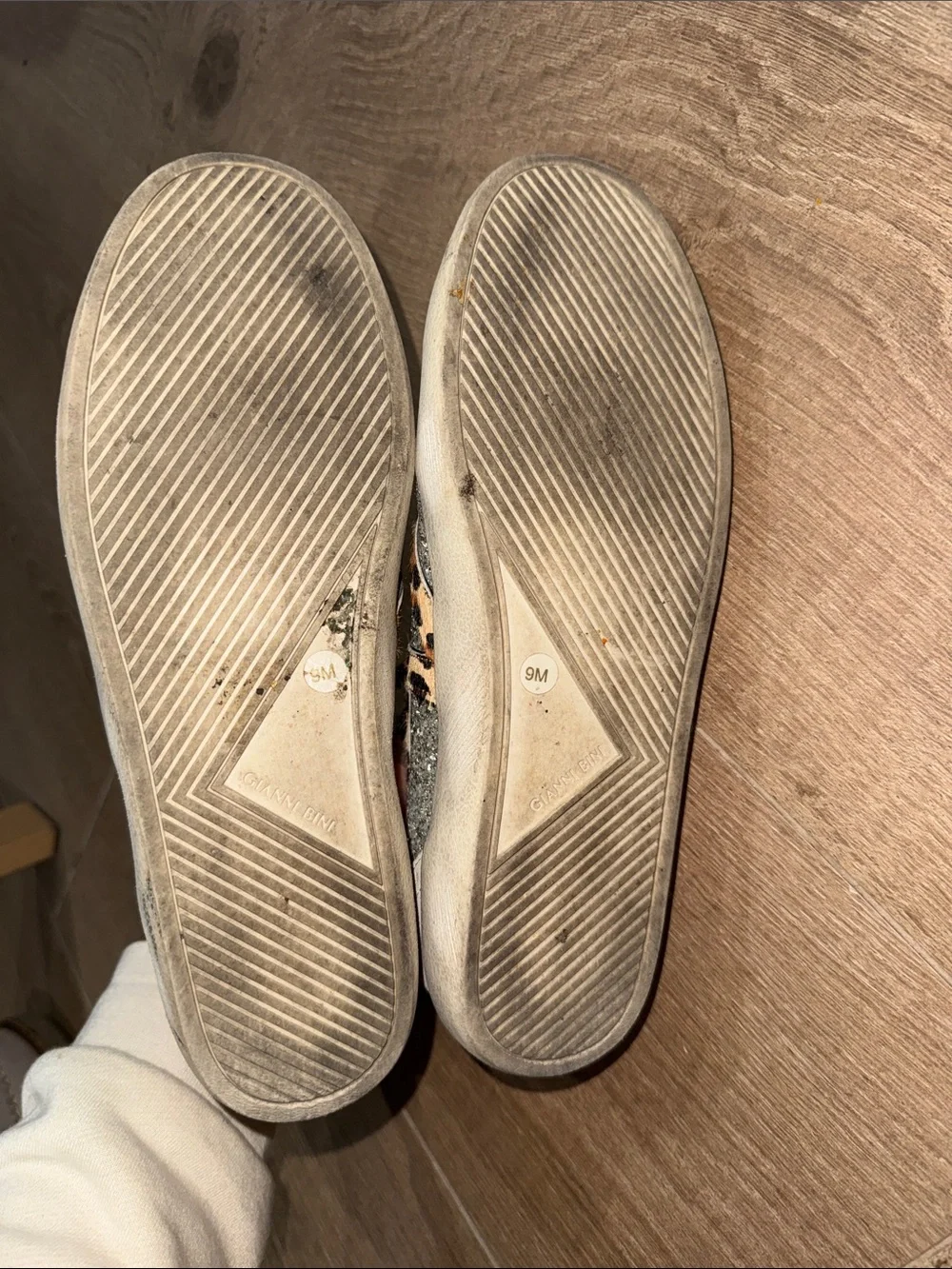 Gianni Bini Glitter High-Top Sneakers with Leopard Panels Golden Goose Dupes